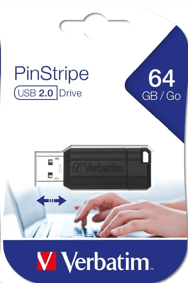 Verbatim 64GB USB Flash 2.0 PIN STRIPE Store