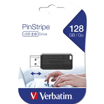 Verbatim 128GB USB Flash 2.0 PIN STRIPE Store'n'Go černý P-blist