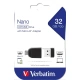 Verbatim Flash disk Store 'n' Stay NANO/ 32GB/ USB 2.0 + OTG adaptér/ černá