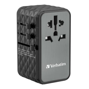 Verbatim univerzální cestovní adaptér UTA-06, 2xUSB-C, PD 100W / QC4+, 2xUSB-A QC 3.0