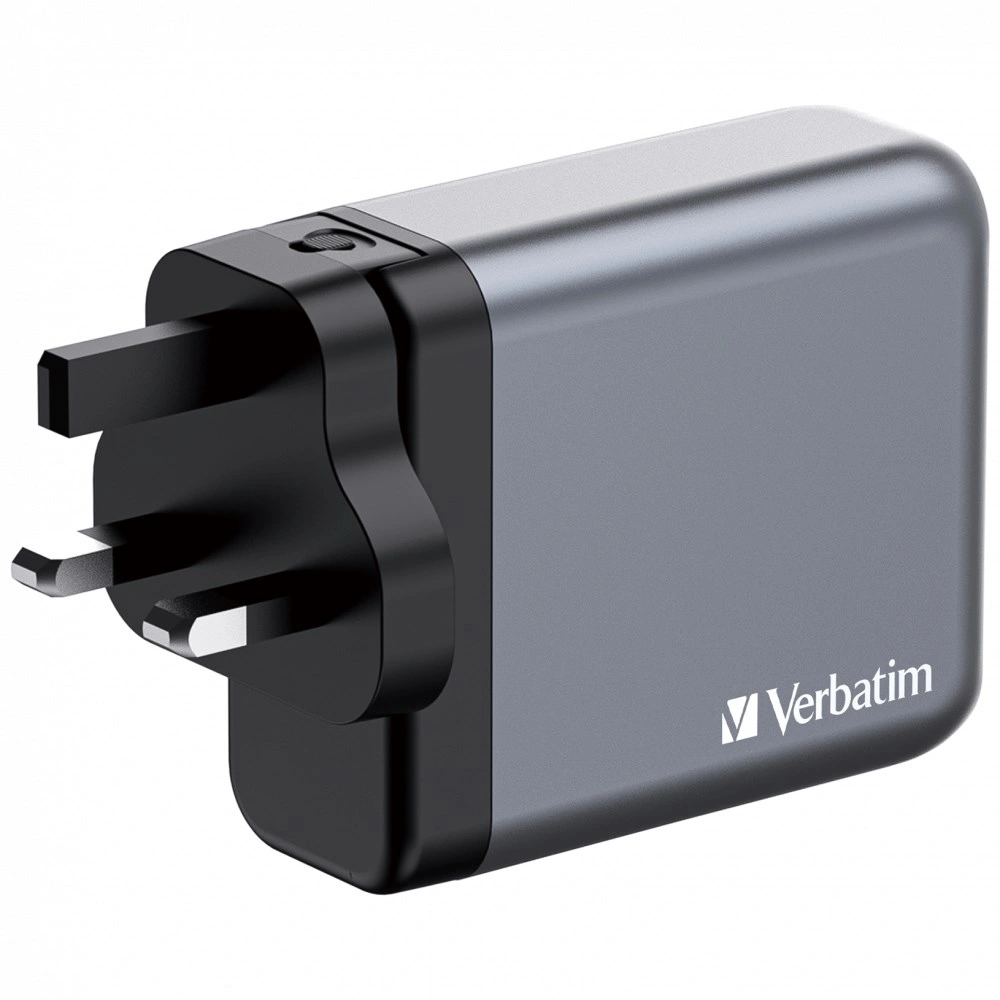 Verbatim cestovní adaptér GNC-140, GaN, 2xUSB-C PD 140W, USB-C PD 20W, USB-A QC