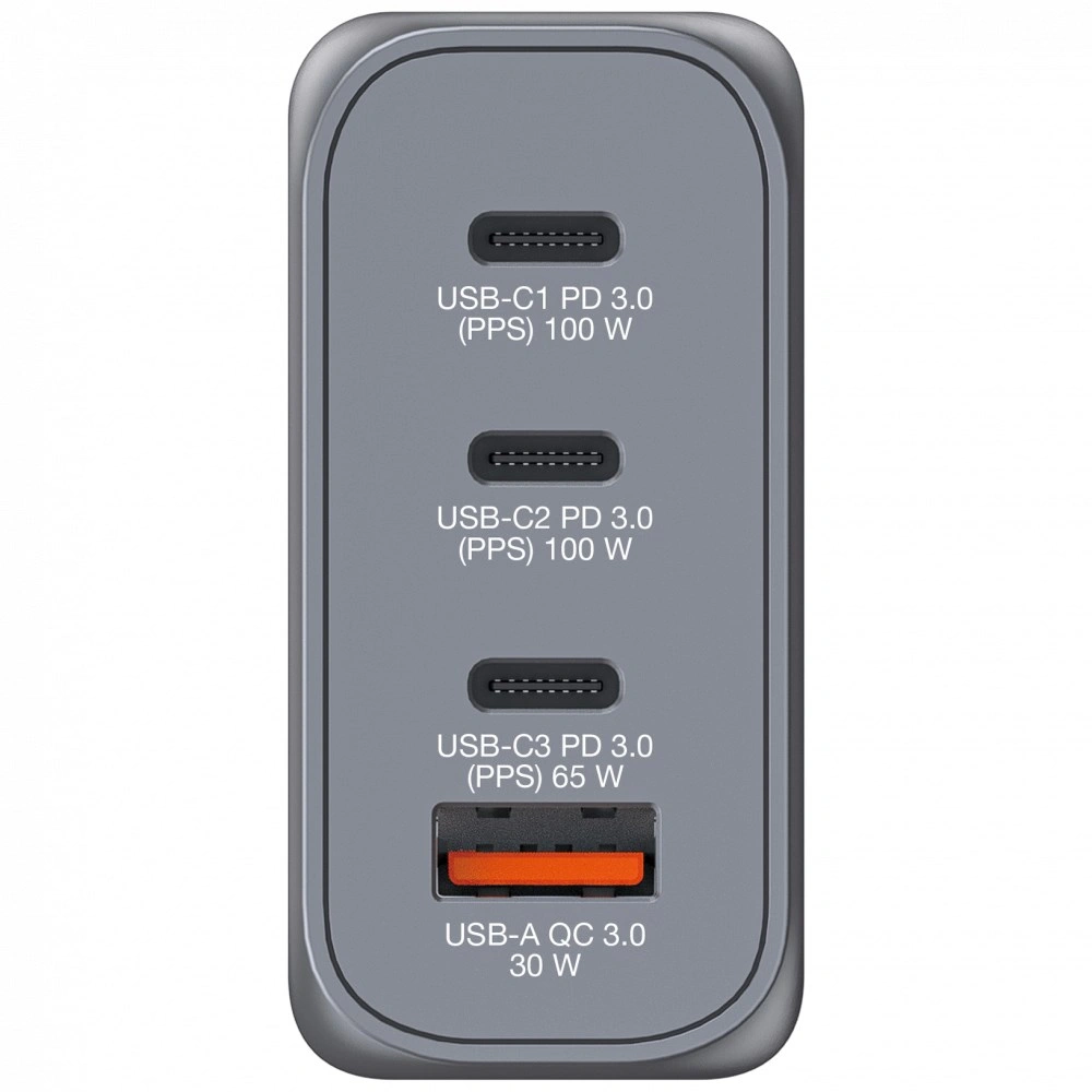 Verbatim cestovní adaptér GNC-100, GaN, 2xUSB-C PD 100W, 1xUSB-C PD 65W, 1xUSB-A QC 3.0