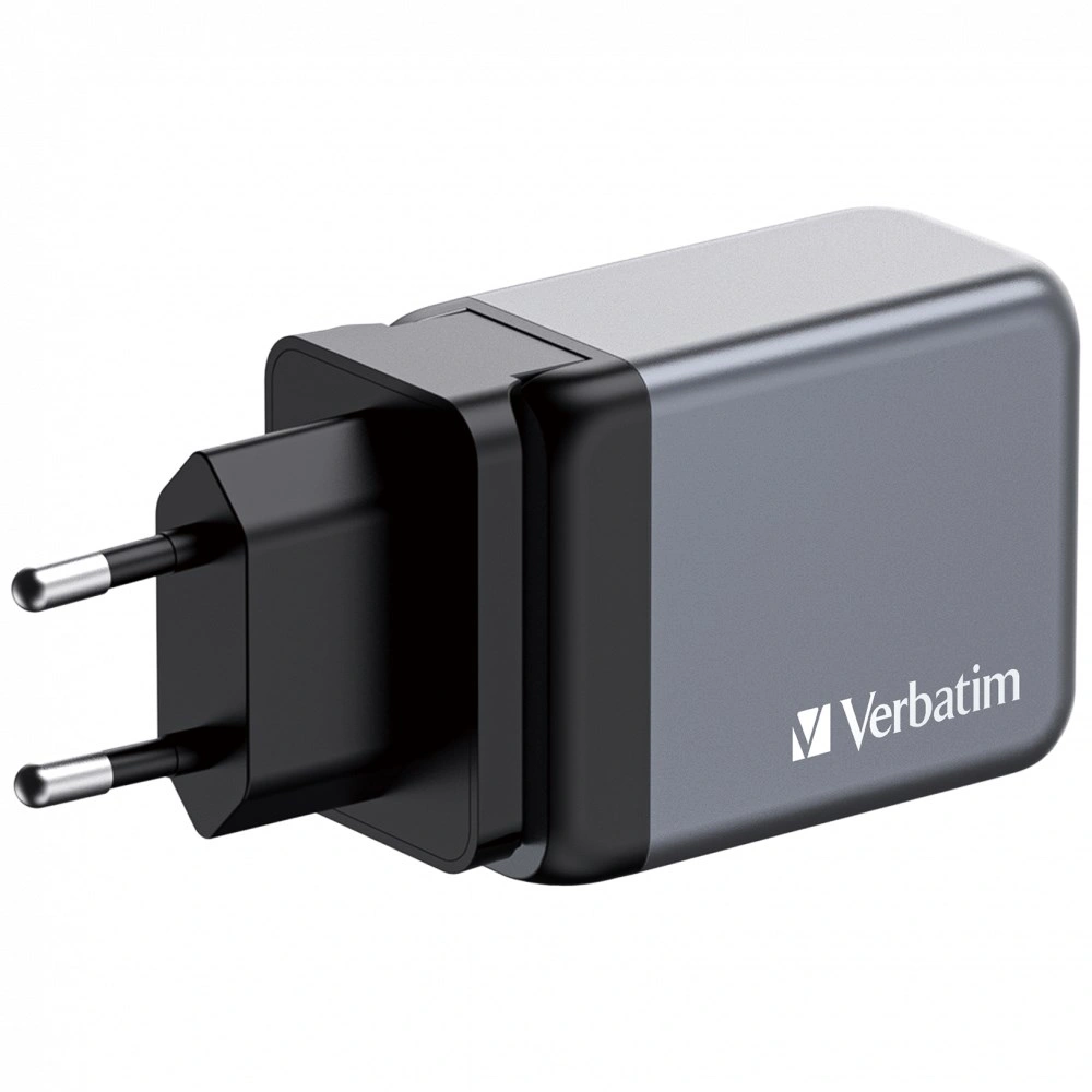 Verbatim cestovní adaptér GNC-65, GaN, 2xUSB-C PD 65W, 1xUSB-A QC 3.0