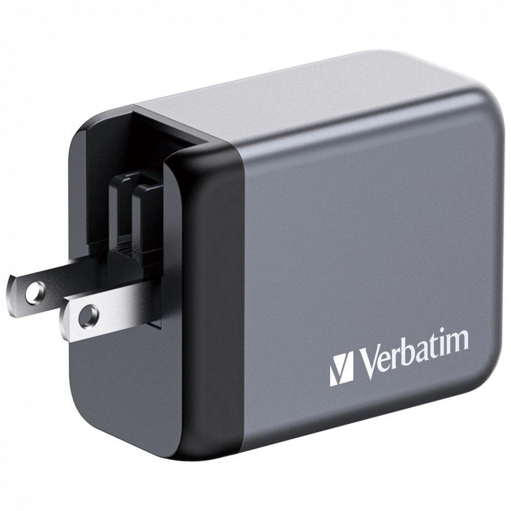 Verbatim cestovní adaptér GNC-65, GaN, 2xUSB-C PD 65W, 1xUSB-A QC 3.0