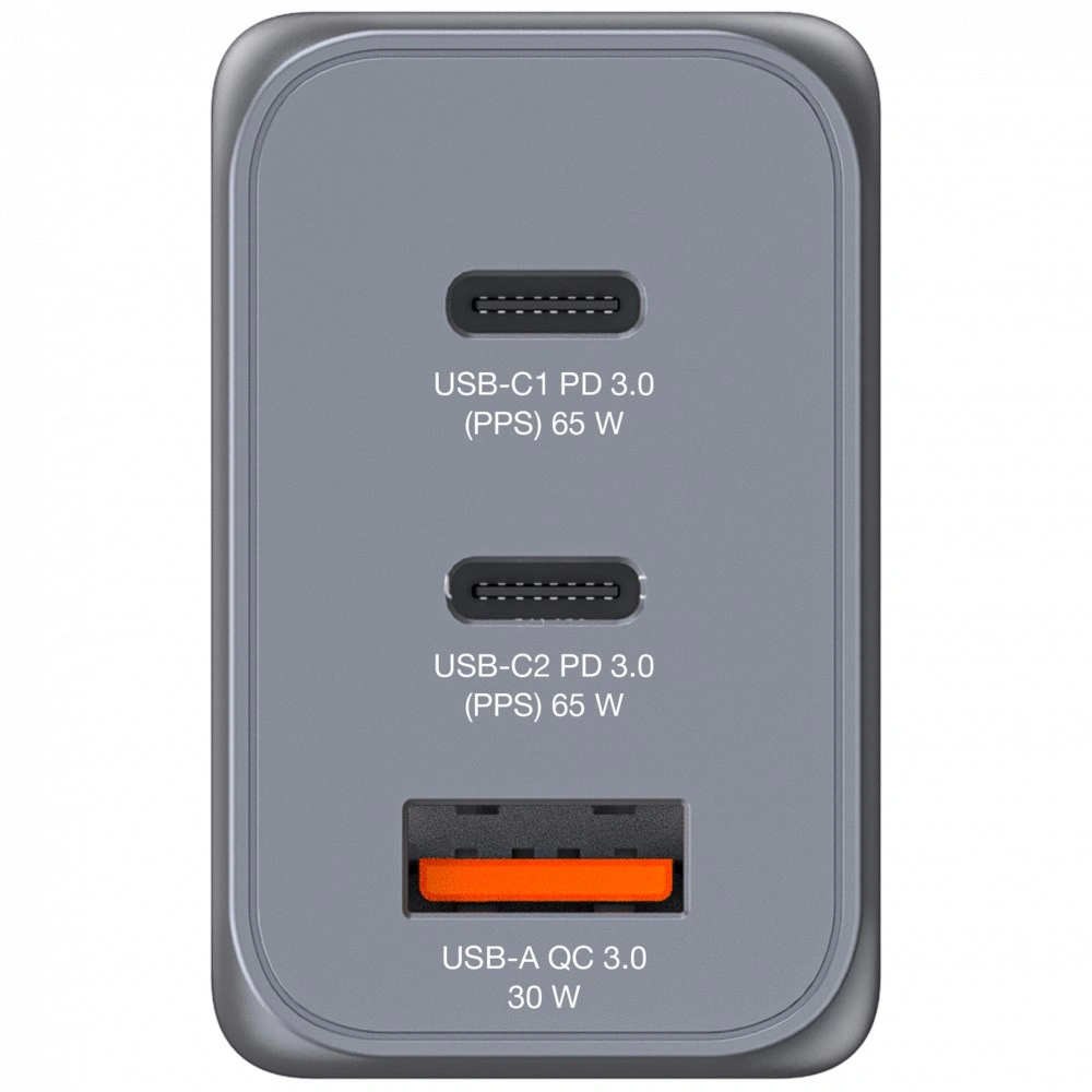 Verbatim cestovní adaptér GNC-65, GaN, 2xUSB-C PD 65W, 1xUSB-A QC 3.0