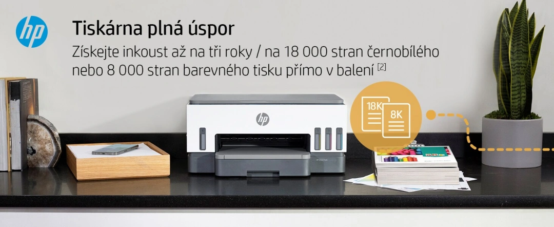 HP Smart Tank 720 multifunkční inkoustová tiskárna, A4, barevný tisk, Wi-Fi (6UU46A)