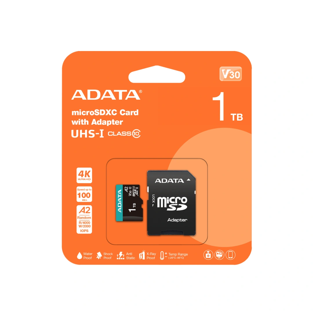 ADATA Premier Pro microSDXC 1 TB UHS-I (100R/80W) + adaptér