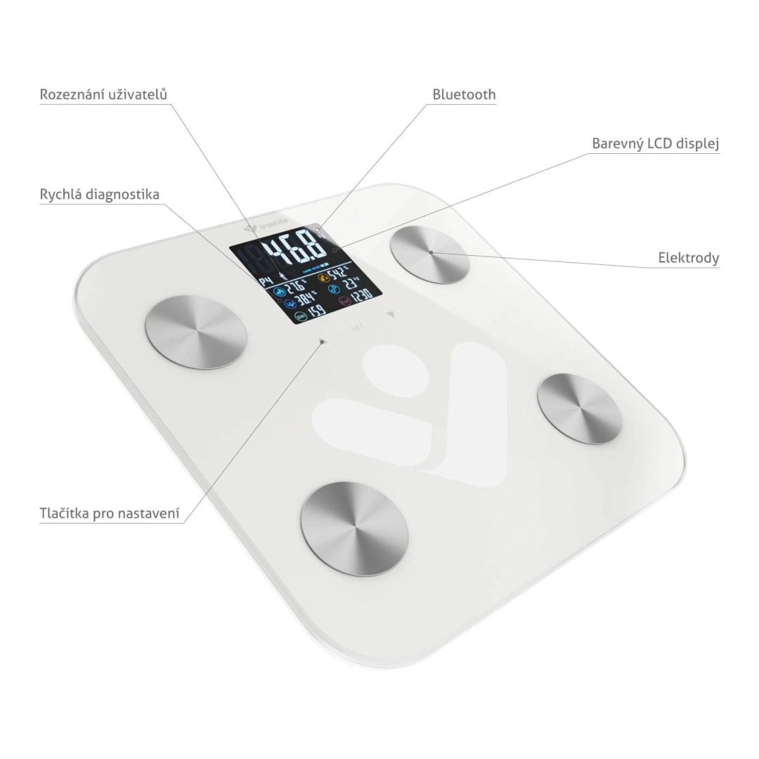 TrueLife FitScale W6 BT - Bioelektrická impedanční váha