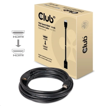 Club3D HDMI 1.4 MALE na HDMI prodlužovací kabel, 5m