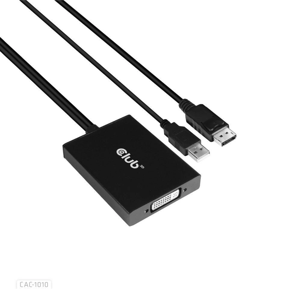 Club-3D aktivní adaptér DisplayPort na Dual Link DVI-I