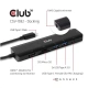 Club3D hub USB-C 3.2 Gen1 7in1, HDMI, USB-C PD, 2xUSB-A, SD, RJ45, 4K60Hz, 14cm, black