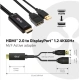 Club3D adaptér HDMI - DisplayPort 1.2, M/F, 4K@60Hz, aktivní, 25cm, černá