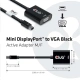 Club3D adaptér Mini DisplayPort - VGA, M/F, WUXGA@60Hz, aktivní, 23cm, černá