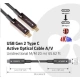 Club3D kabel USB-C 3.2 Gen2, M/M, aktivní, optický, 20m, černá