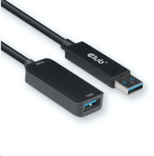 Club3D prodlužovací kabel USB-A 3.2 Gen2, M/F, 10Gbps, 5m, černá