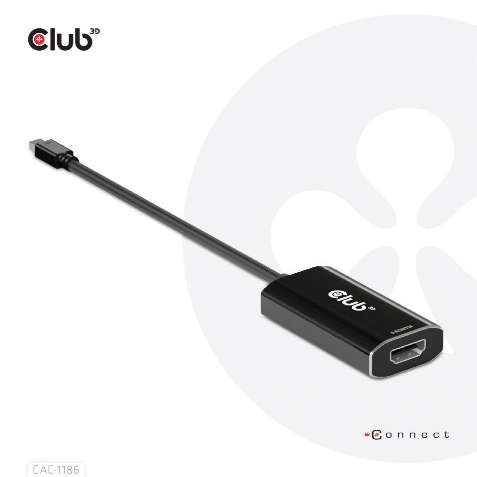 Club3D aktivní adaptér mini DisplayPort 1.4 na HDMI 4K@120Hz s DSC1.2, černá