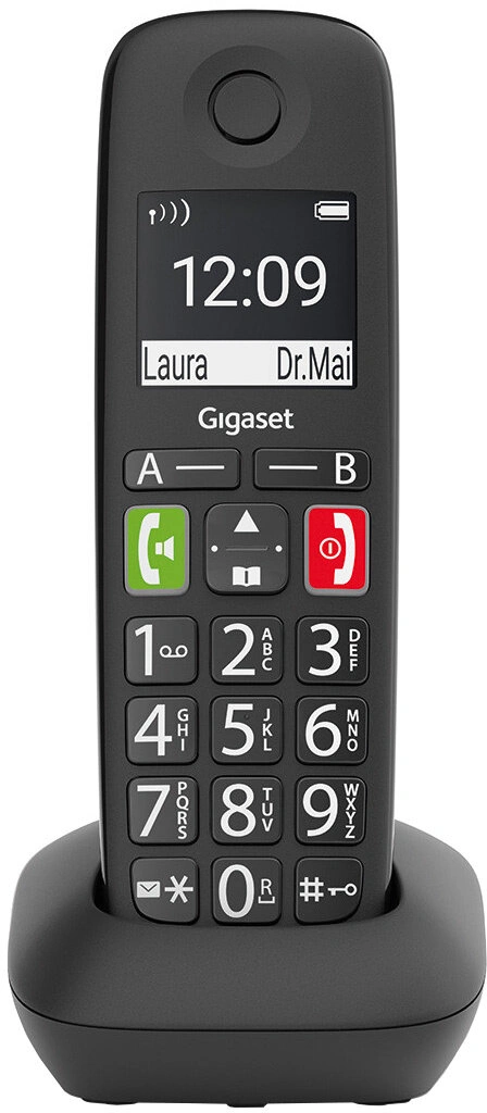 Gigaset E290HX, bezdrátový, DECT sluchátko, černá