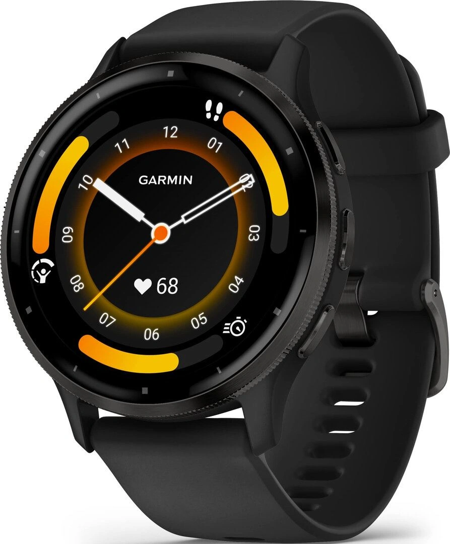 Garmin Venu® 3, Slate/Black, Silicone band