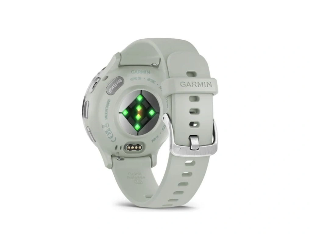 Garmin Venu 3S, Silver/Sage grey, Silicone band