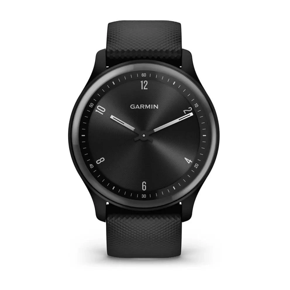 Garmin vívomove Sport, černá, černý silikonový náramek