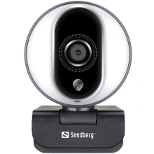 Sandberg Streamer USB Webcam Pro, stříbrná