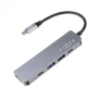 FIXED USB-C aluminium hub 5v1, grey