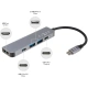 FIXED USB-C aluminium hub 5v1, grey