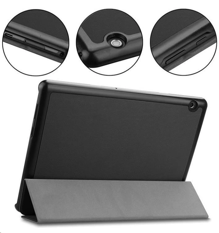 Tactical Tri Fold na Samsung X710/X716 Galaxy Tab S9, černá