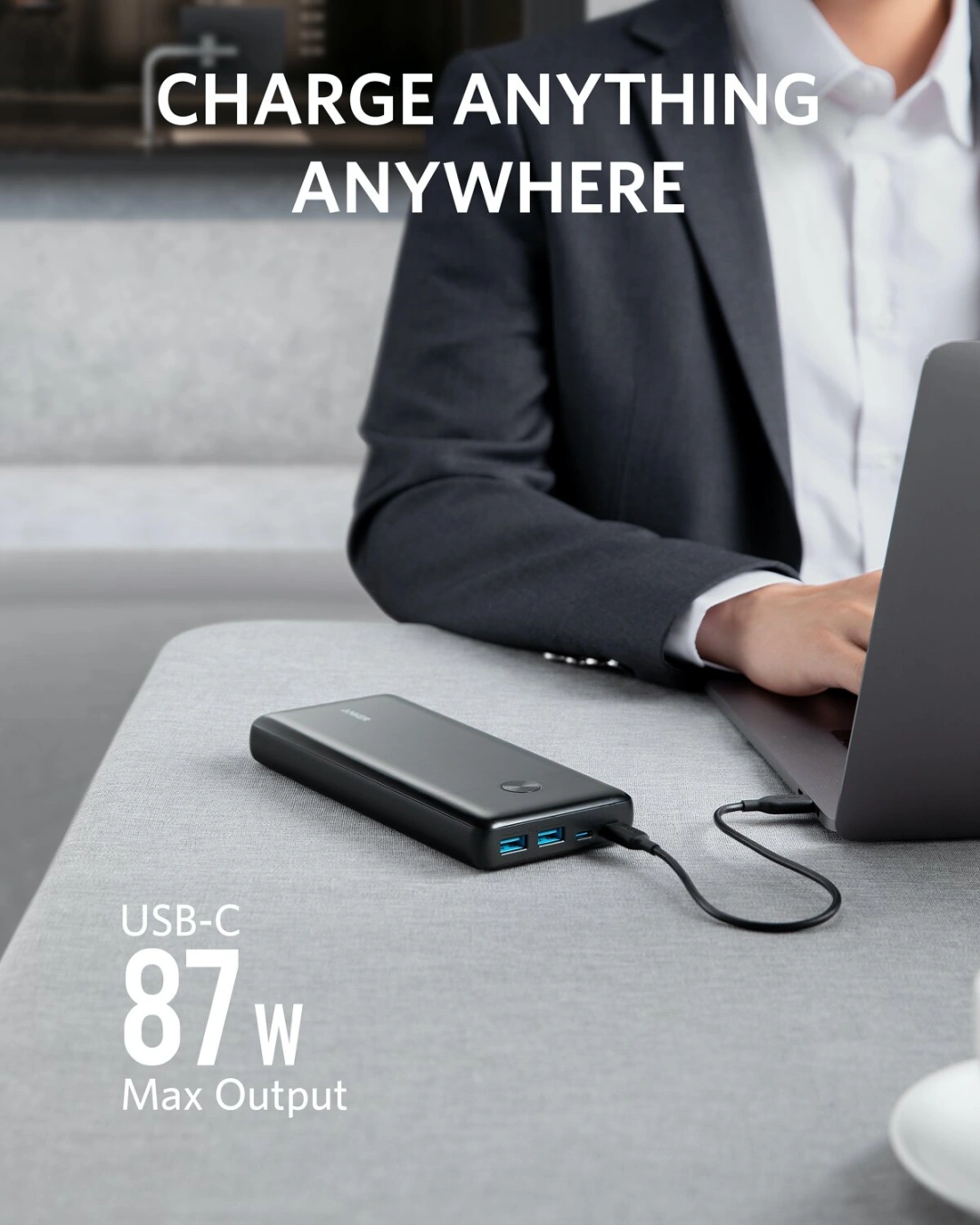 Anker powerCore III Elite, 25600mAh, 87W, 2x USB-C, PowerIQ 3.0