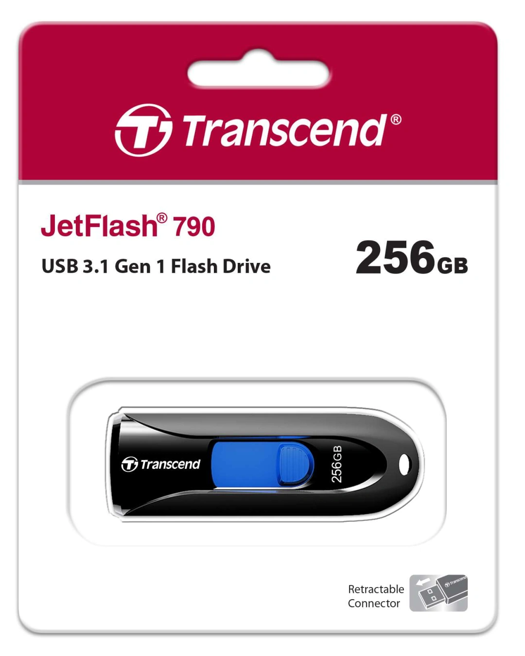 Transcend JetFlash 790 - 256GB, černá