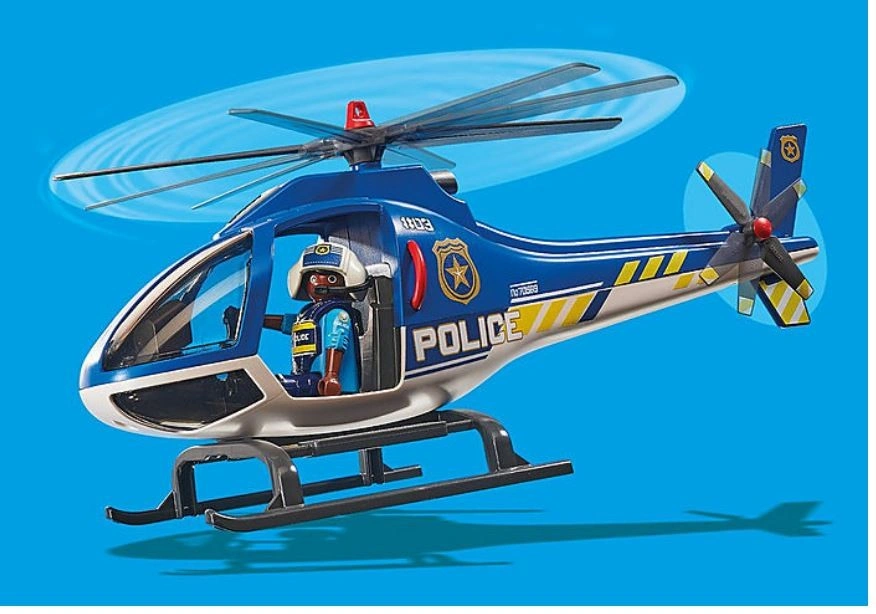 Playmobil Policejní vrtulník: Pronásledování padáku