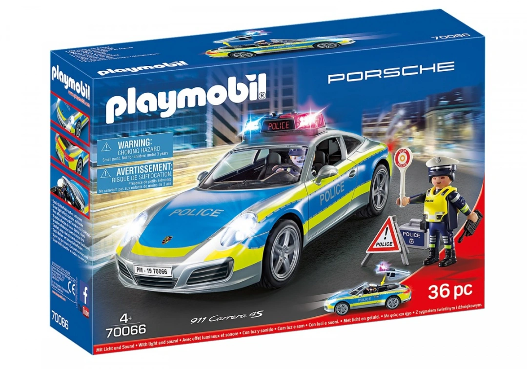 Playmobil Porsche 911 Carrera 4S , Policie, 36 dílků