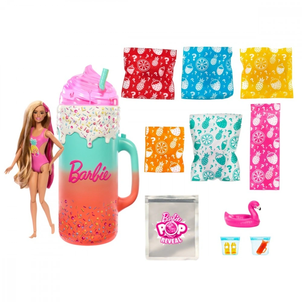 Mattel Barbie Pop Reveal deluxe šťavnaté ovoce - tropické smoothie HRK57