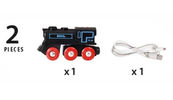 Brio WORLD 33599 Dobíjecí lokomovita s USB kabelem