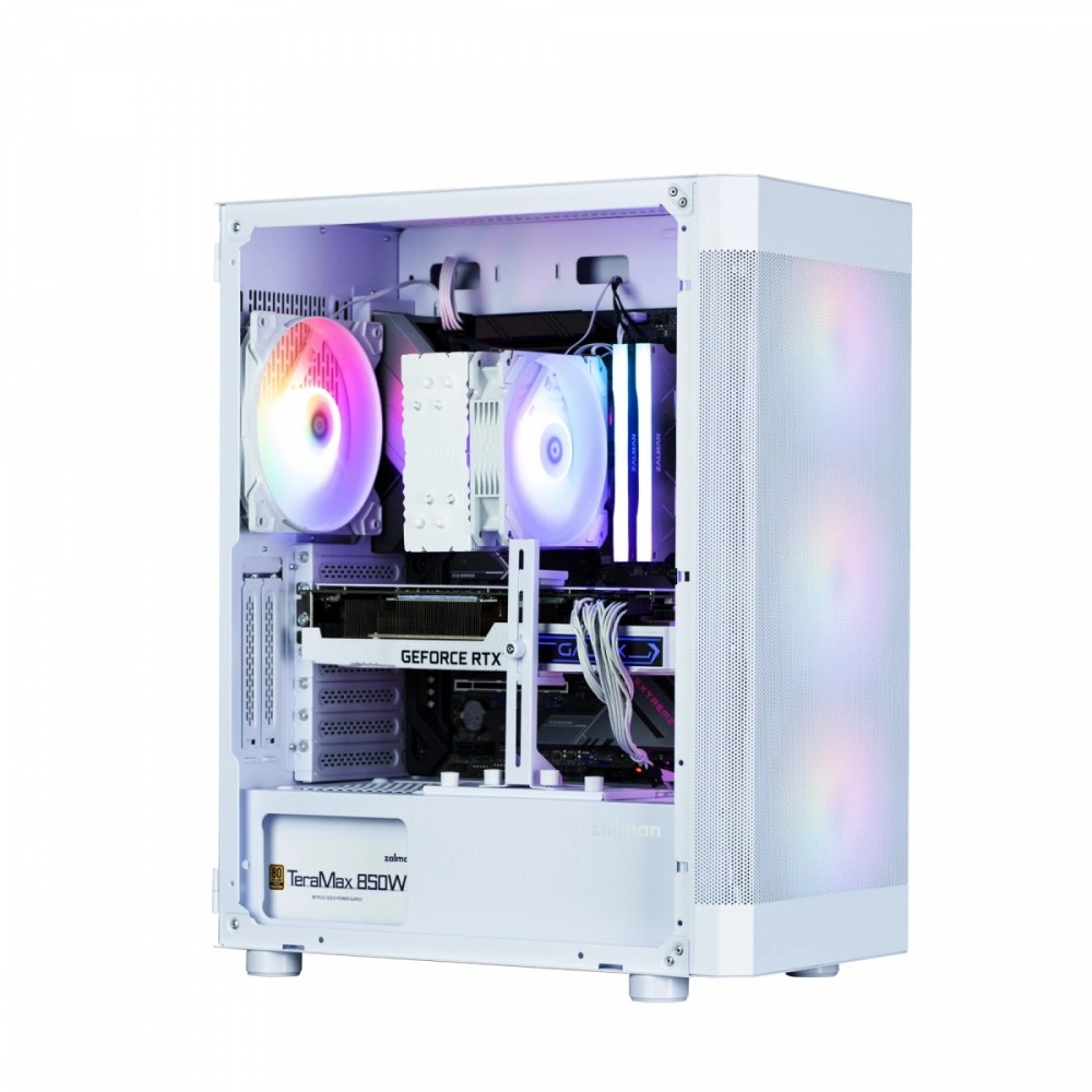 Zalman skříň i4 TG / Middle Tower / 4x 140 mm RBG LED fan / 2x USB 3.0 / 1x USB 2.0 / mesh panel / t