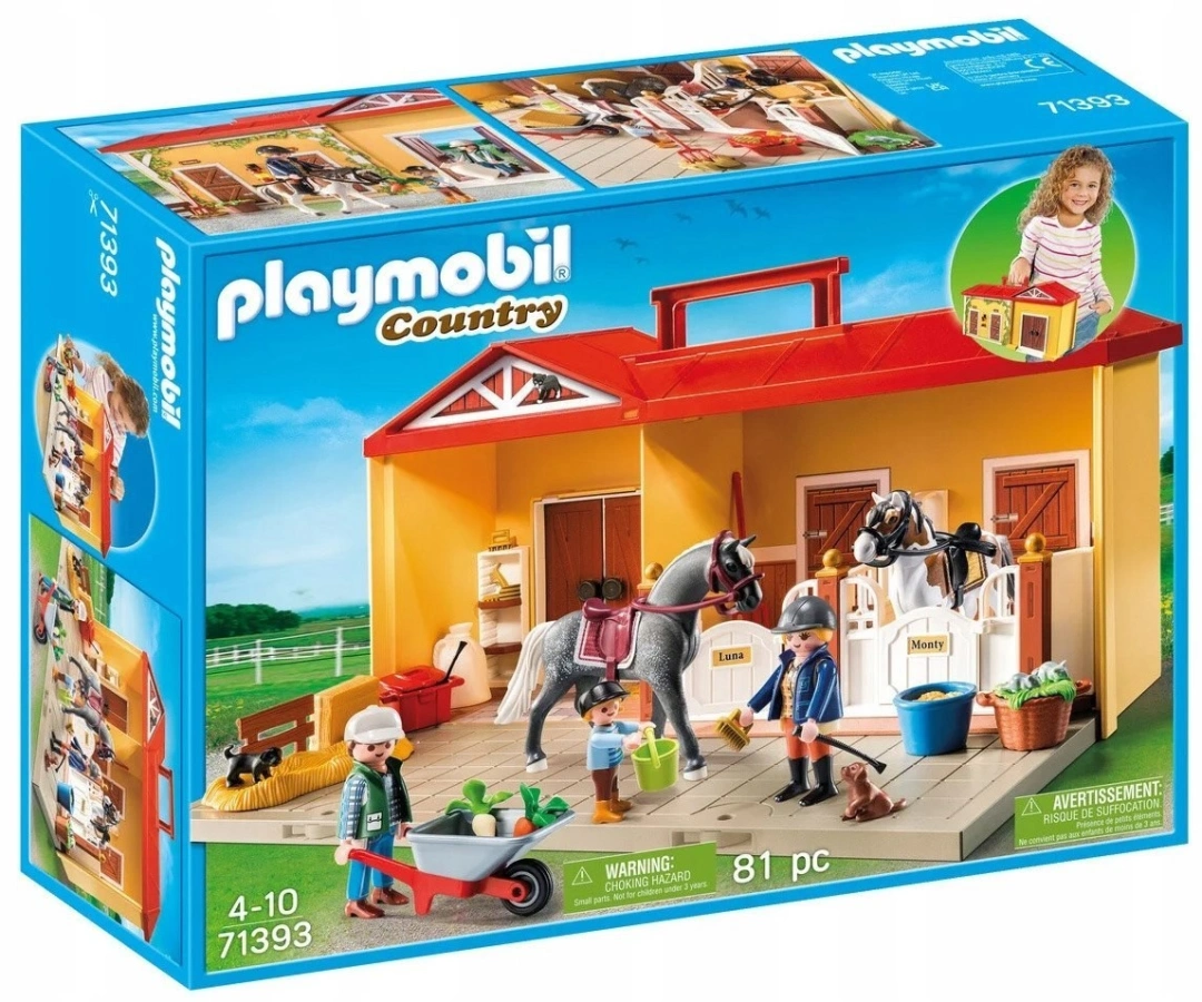 Playmobil nová přenosná stáj 71393