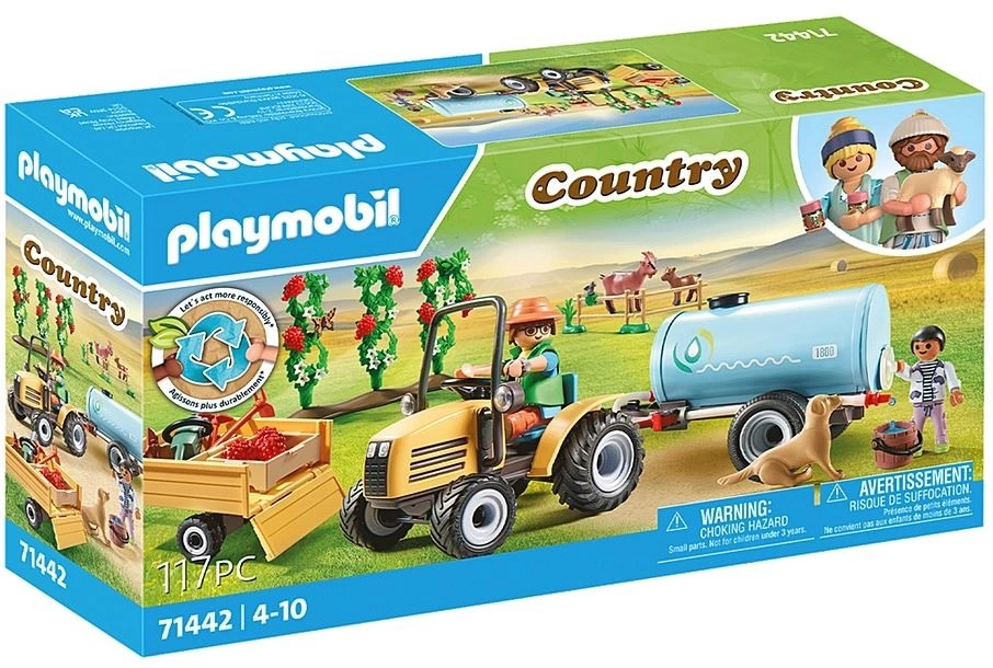 Playmobil Playmobil 71442 Traktor s přívěsem a nádrží na vodu