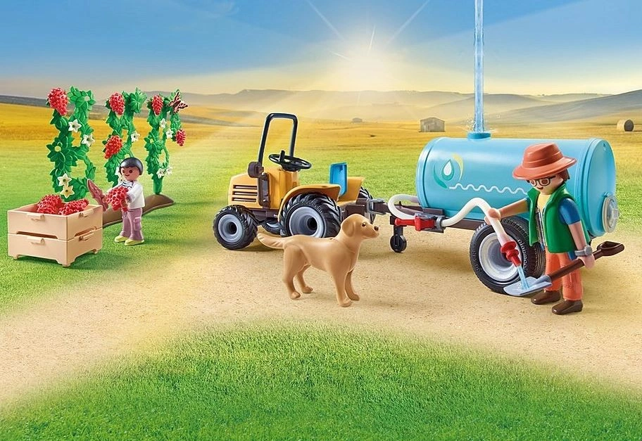 Playmobil Playmobil 71442 Traktor s přívěsem a nádrží na vodu