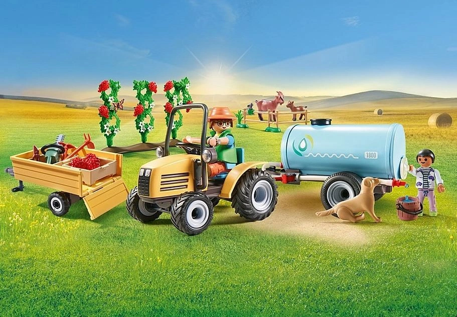 Playmobil Playmobil 71442 Traktor s přívěsem a nádrží na vodu