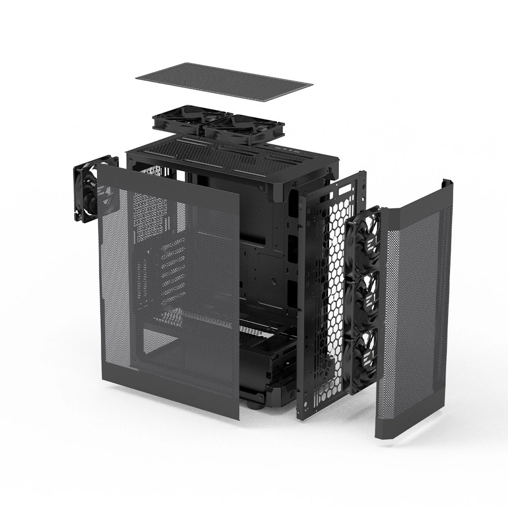 Zalman skříň i4 / middle tower / 6x120 mm fan / 2xUSB 3.0 / USB 2.0 / mesh panel / černý