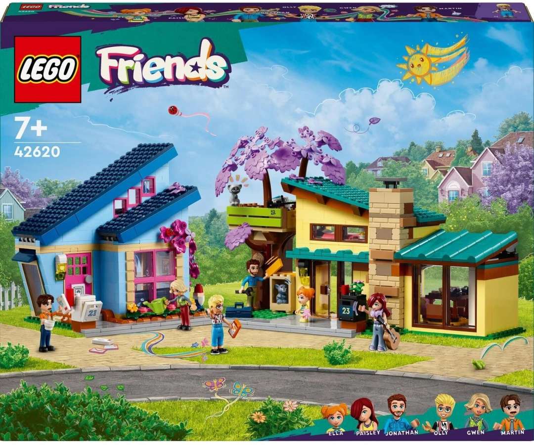 LEGO Friends 42620 Rodinné domy Ollyho a Paisley