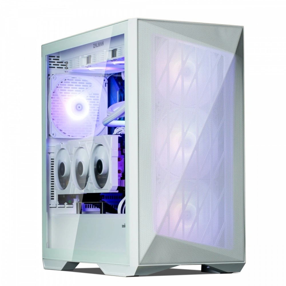 Zalman Z9 Iceberg white / Middle tower / ATX / 4x140mm fan ARGB / temperované sklo / bílá