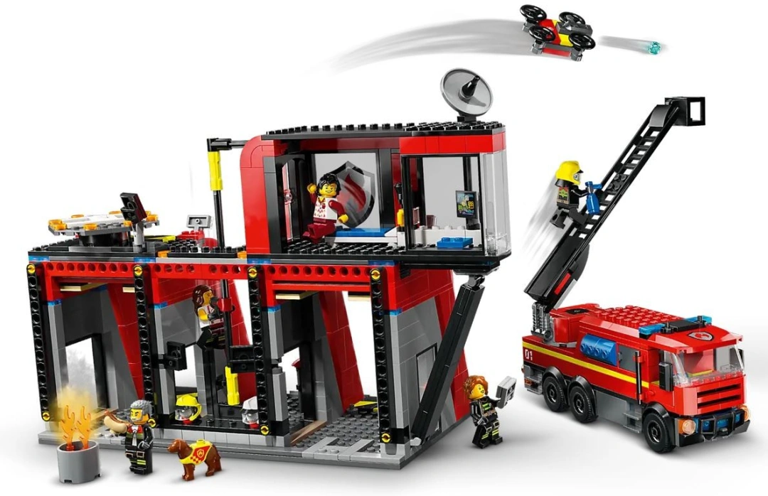 LEGO® City 60414 Hasičská stanice s hasičským vozem