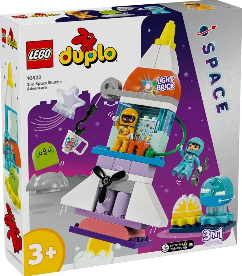 LEGO DUPLO 10422 Vesmírné dobrodružství s raketoplánem 3 v 1