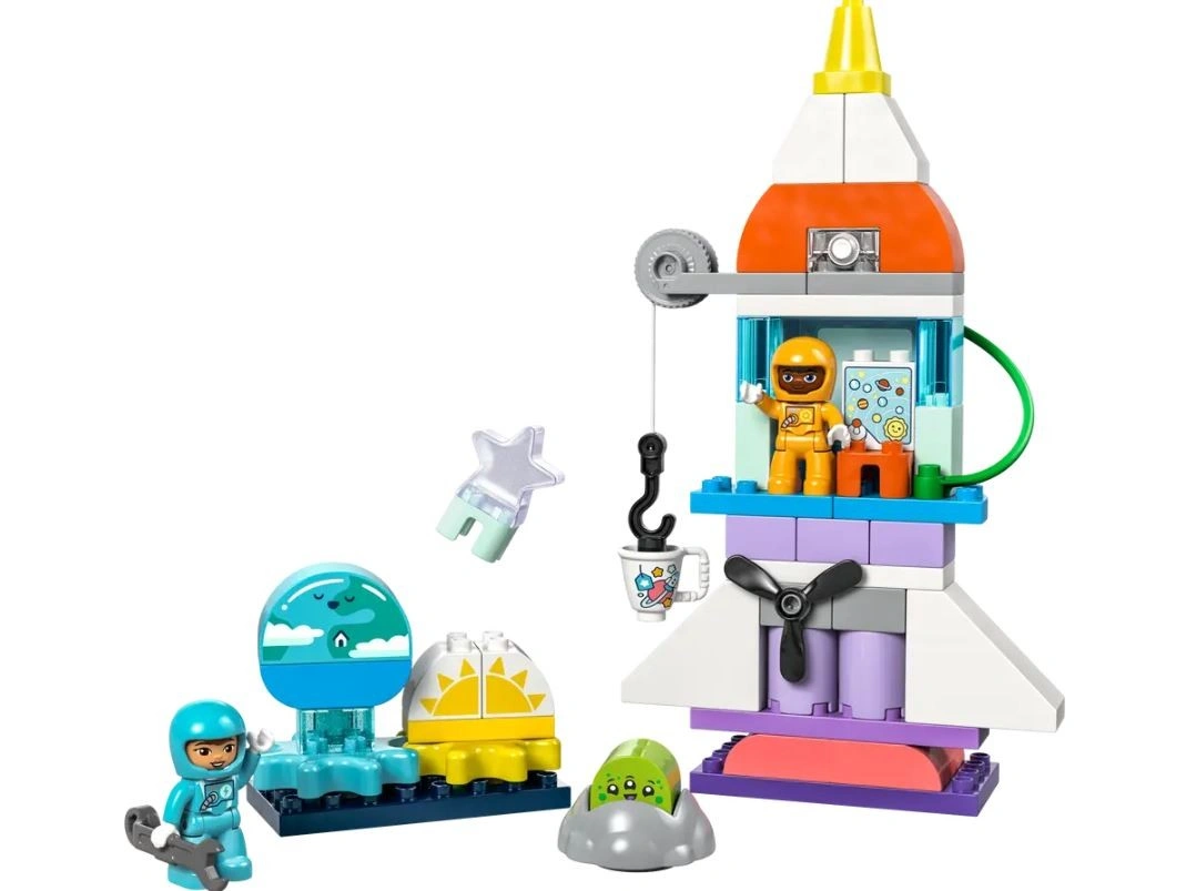 LEGO DUPLO 10422 Vesmírné dobrodružství s raketoplánem 3 v 1