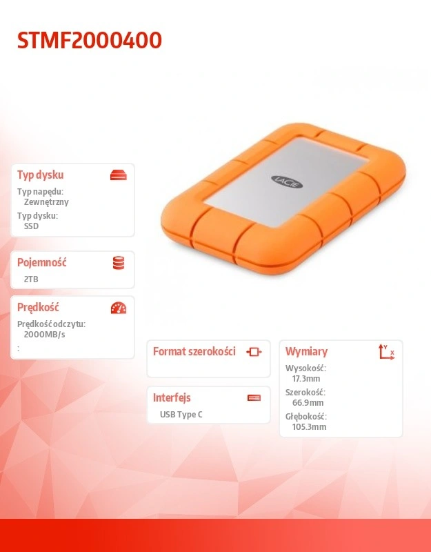 LaCie Rugged 2TB (STMF2000400 )