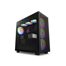 NZXT skříň H7 Flow RGB edition / ATX / 3x 140 mm fan / USB-C / 2x USB / prosklená bočnice / mesh pan