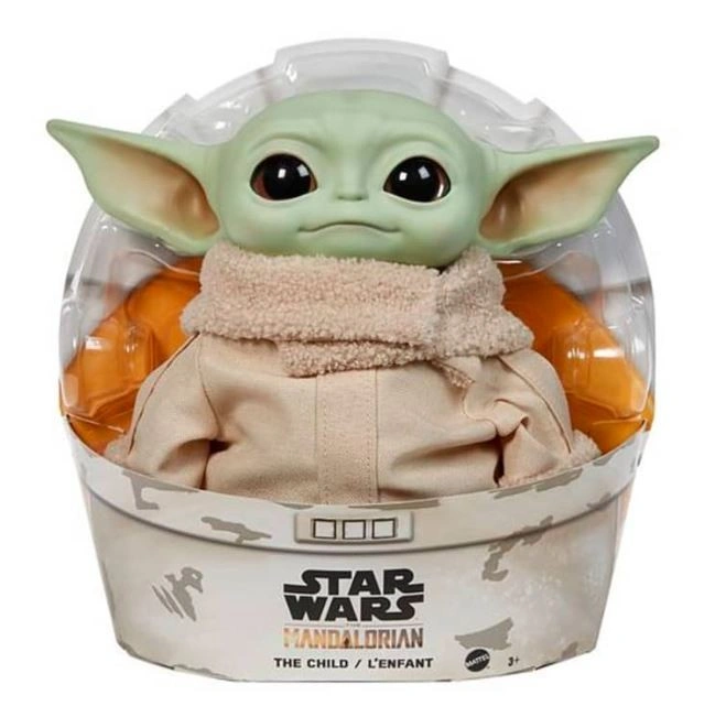 Star Wars Mattel Plyšový Baby Yoda The Child Mandalorian Grogu Star Wars 28 cm))