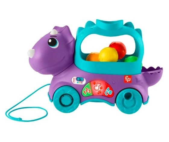 Fisher-Price Hrající Dino s vyskakujícími míčky CZ/SK/ENG/HU/PL HNR51