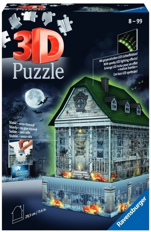 Ravensburger Svítící 3D puzzle Noční edice Strašidelný dům 257 dílků